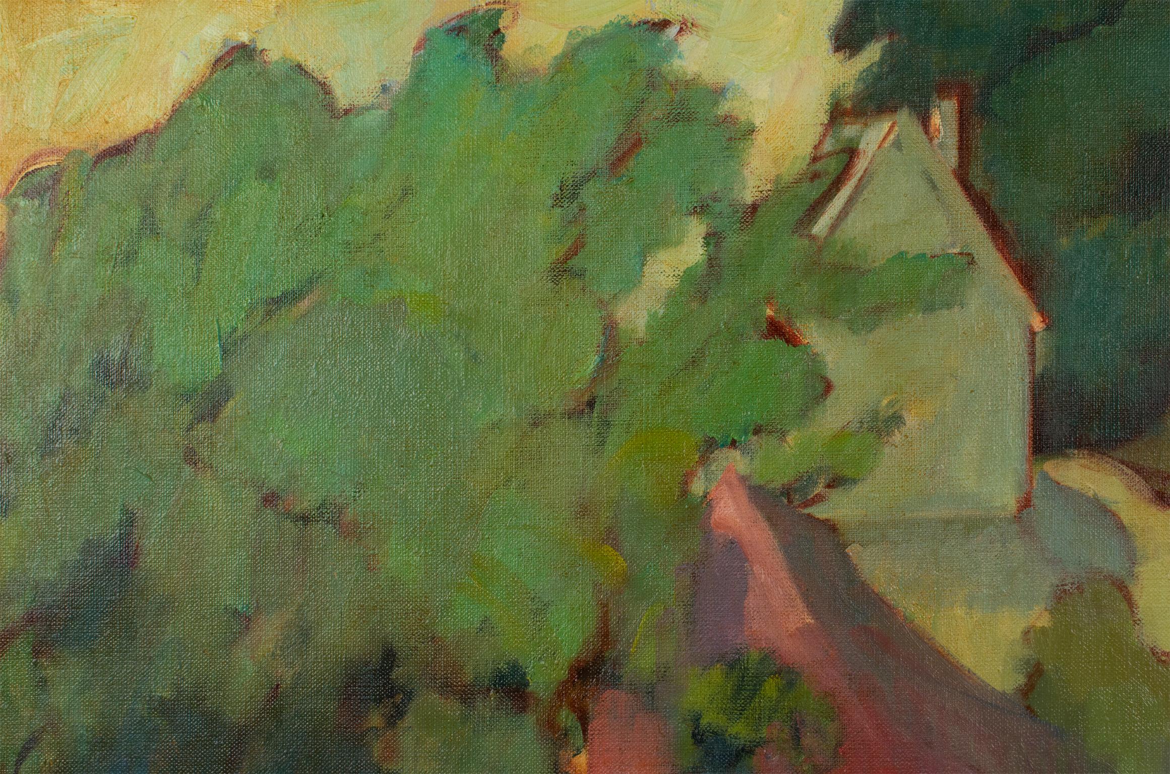 Peinture à l'huile sur toile « In the English Countryside » de R. Boughton en vente 8