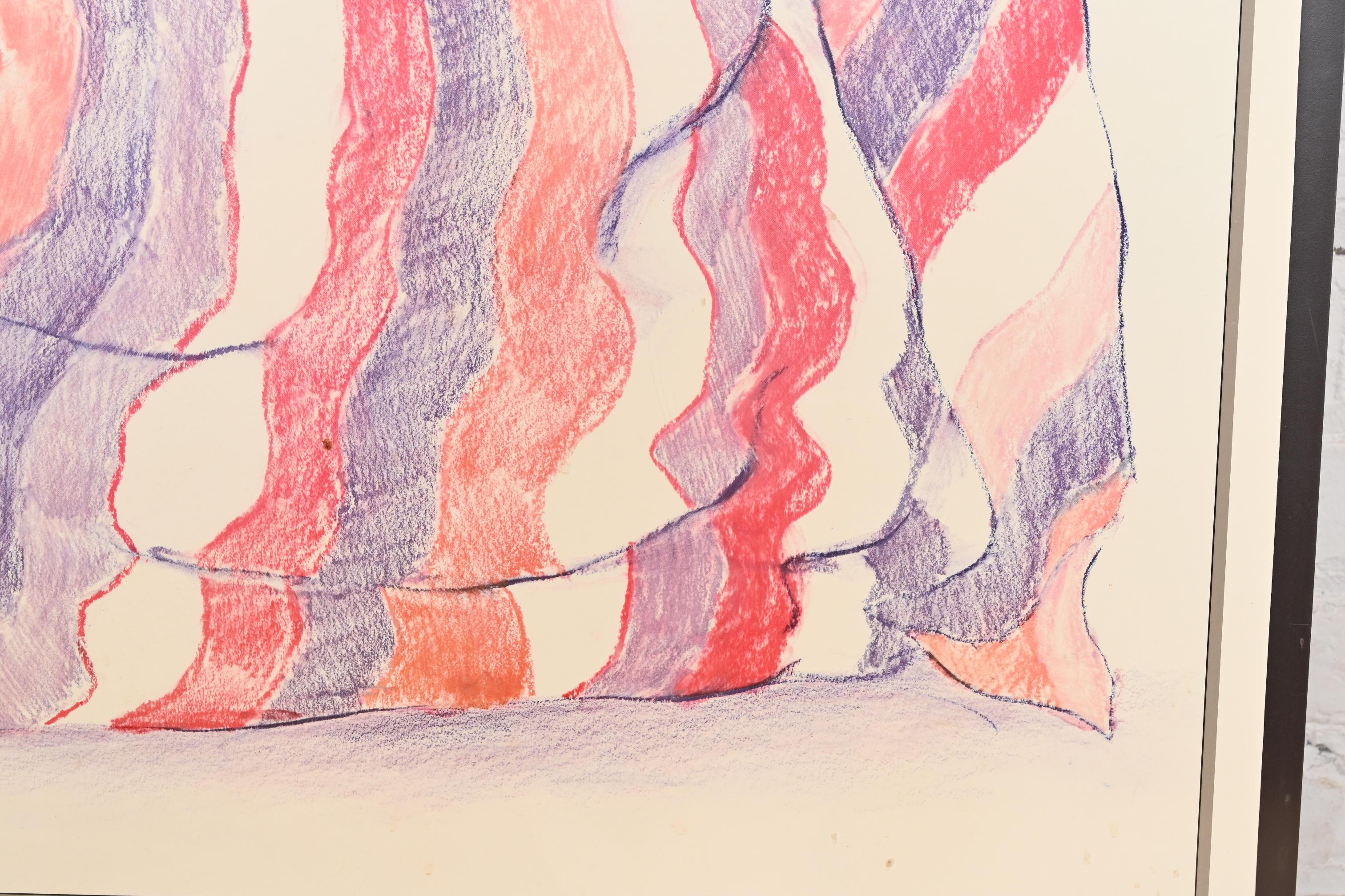 Impression encadrée Striped Blanket de R. C. Gorman, 1985 Bon état - En vente à South Bend, IN
