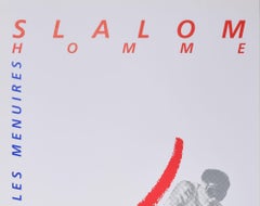 Originales Original-Vintage-Post von Meaux, „Les Menuieres“, Winter Olympische Winterspiele 1992,slalom