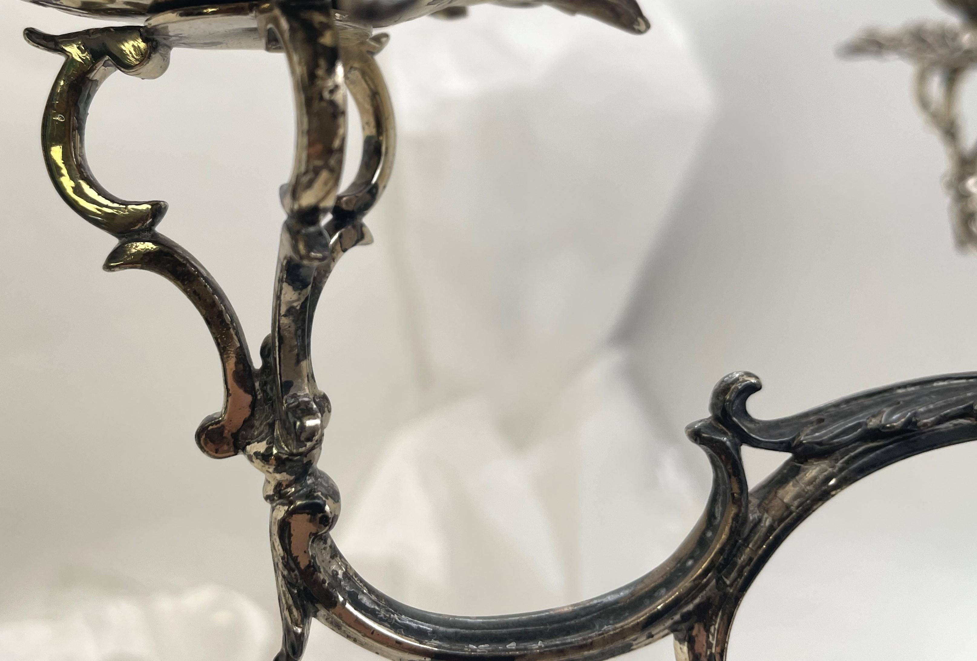 R. Centrotavola Epergne in argento Sterling di Calderwood della metà del XVIII secolo in vendita 6