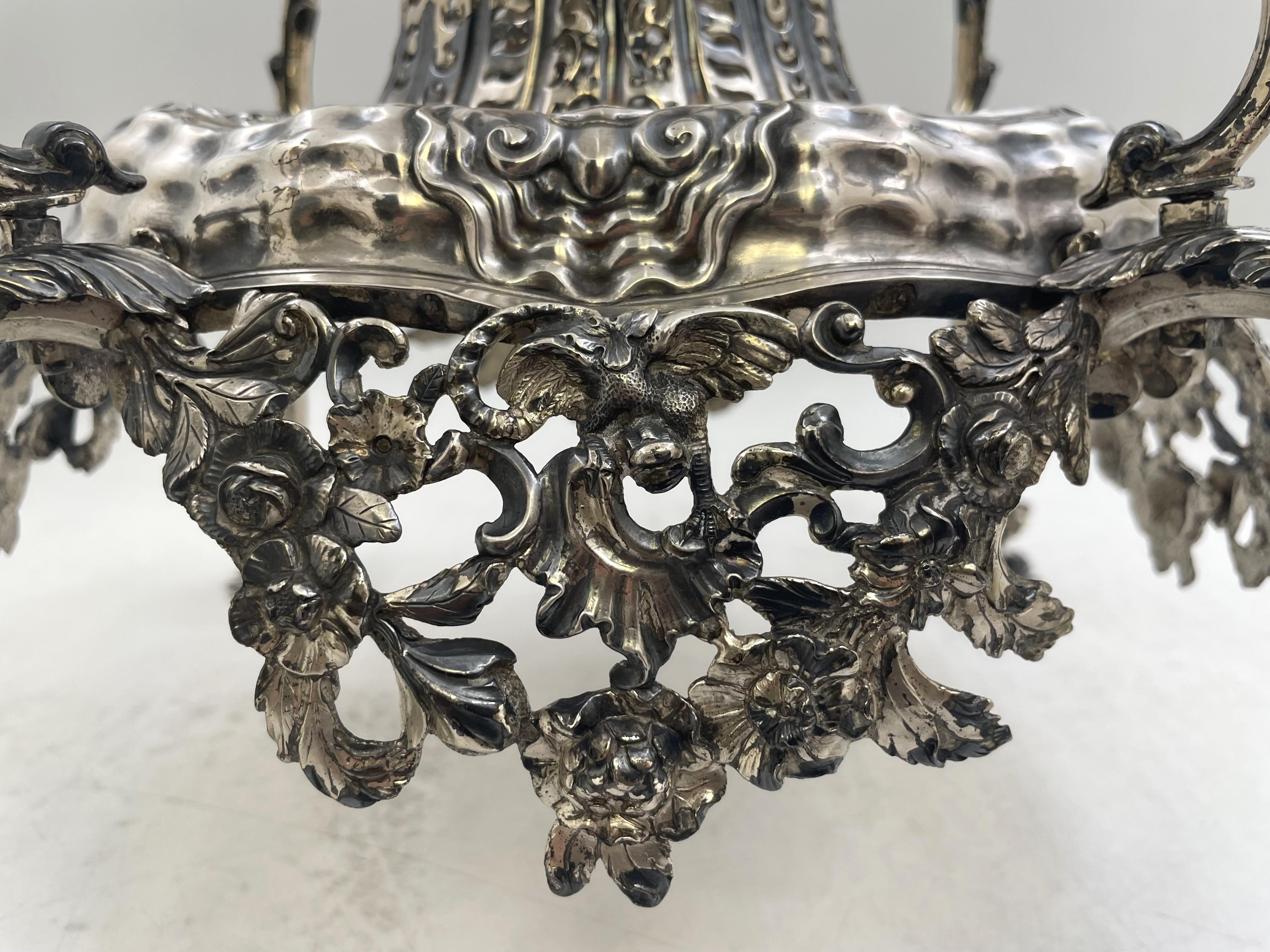 R. Centrotavola Epergne in argento Sterling di Calderwood della metà del XVIII secolo in vendita 10