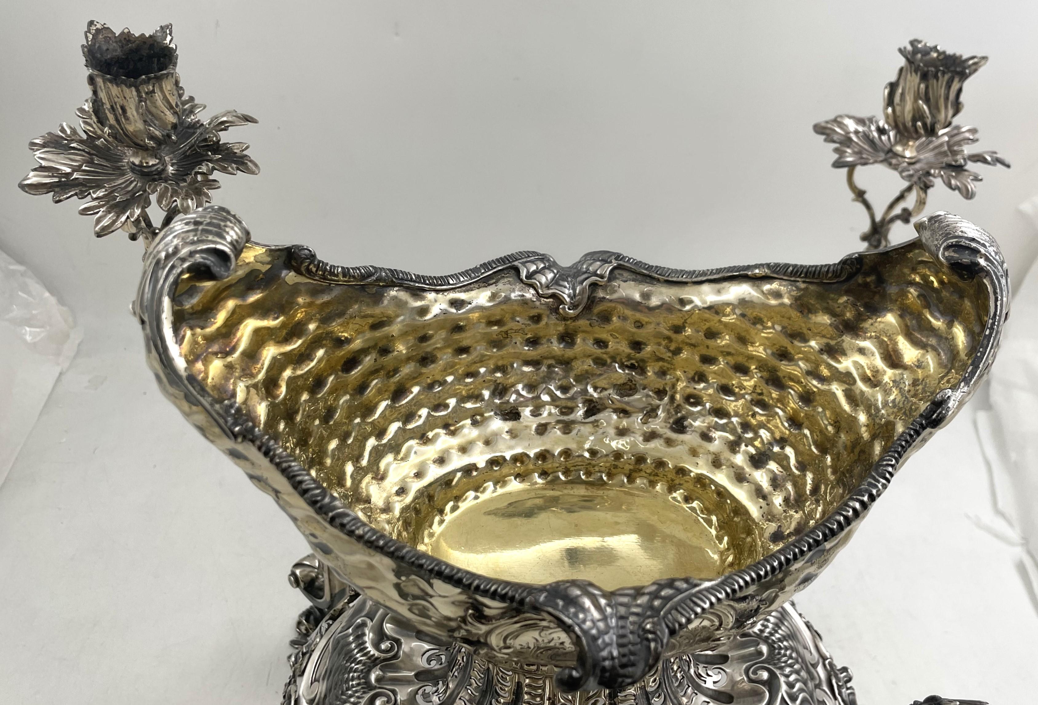R. Centrotavola Epergne in argento Sterling di Calderwood della metà del XVIII secolo in vendita 1