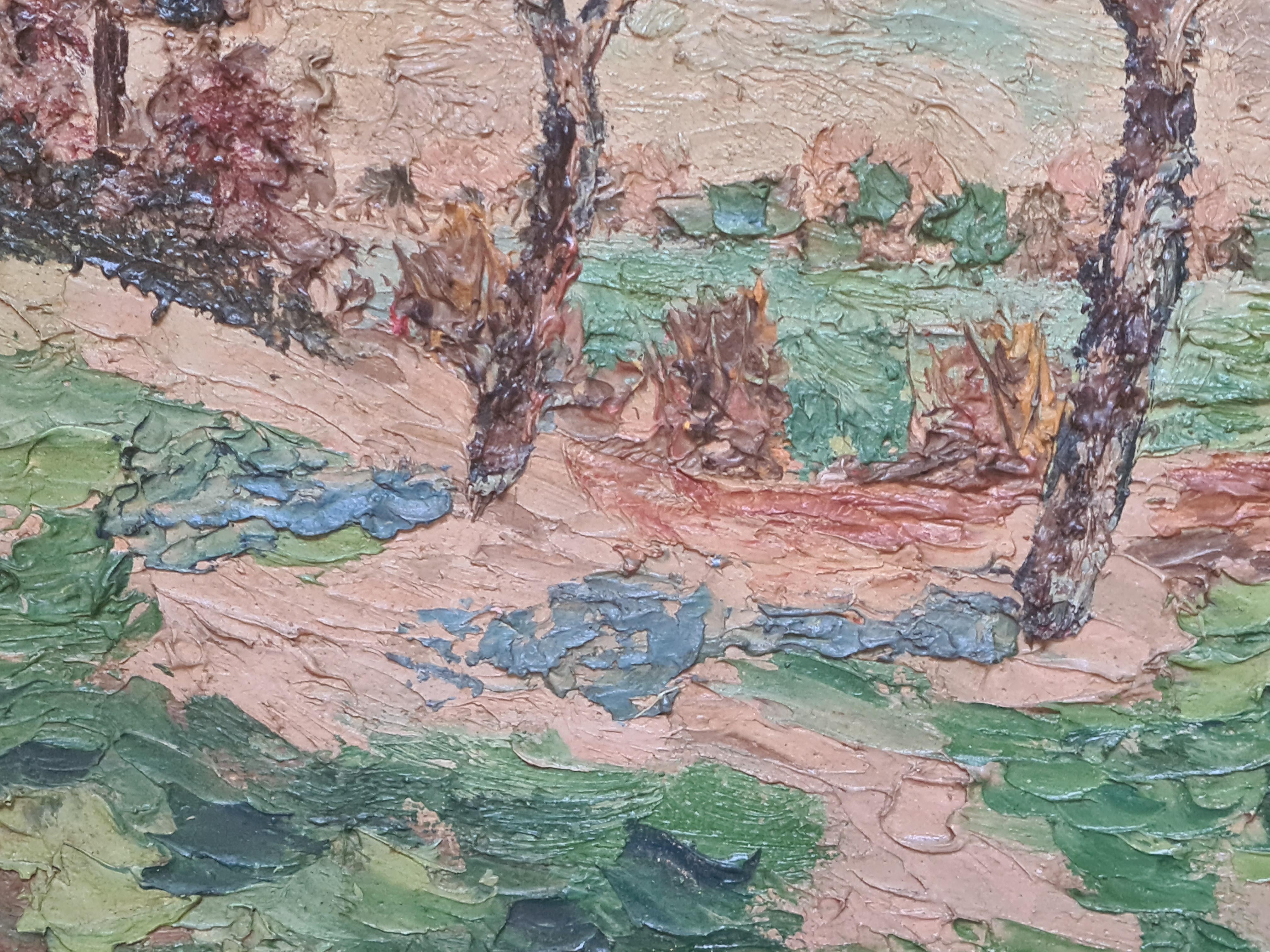 French Impressionist Landscape, Almond Blossom 'Amandiers St Etienne Les Orgues' 3