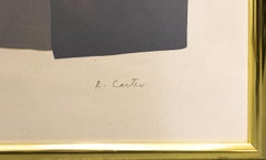 "Mirrored Stripes" Embossed Lithograph By R. Carter, Signed And Numbered