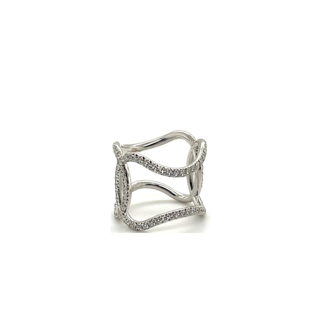Round Cut R-CC100, 18k White Gold, One of a Kind Ring For Sale