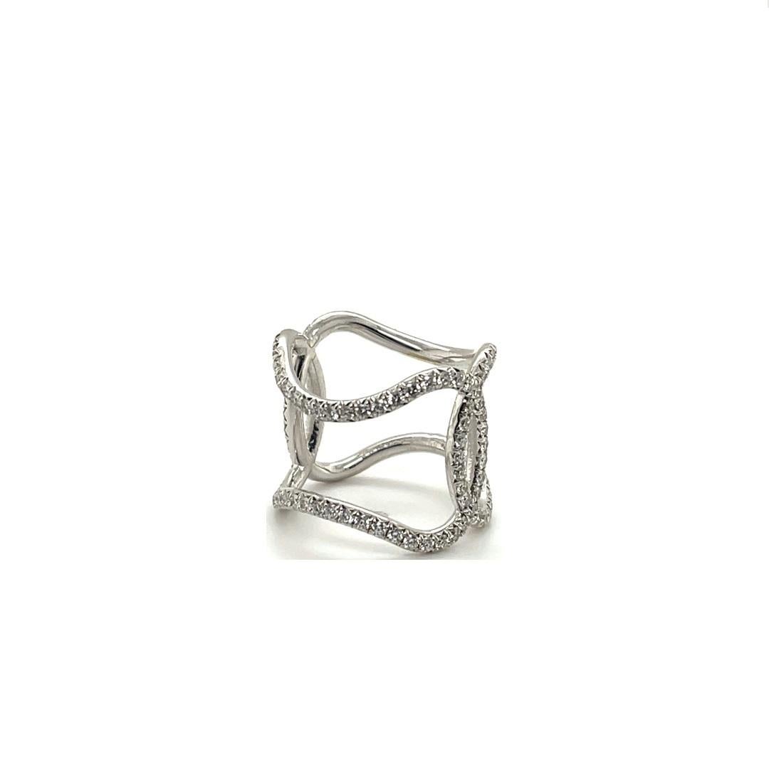 Women's R-CC100, 18k White Gold, One of a Kind Ring For Sale