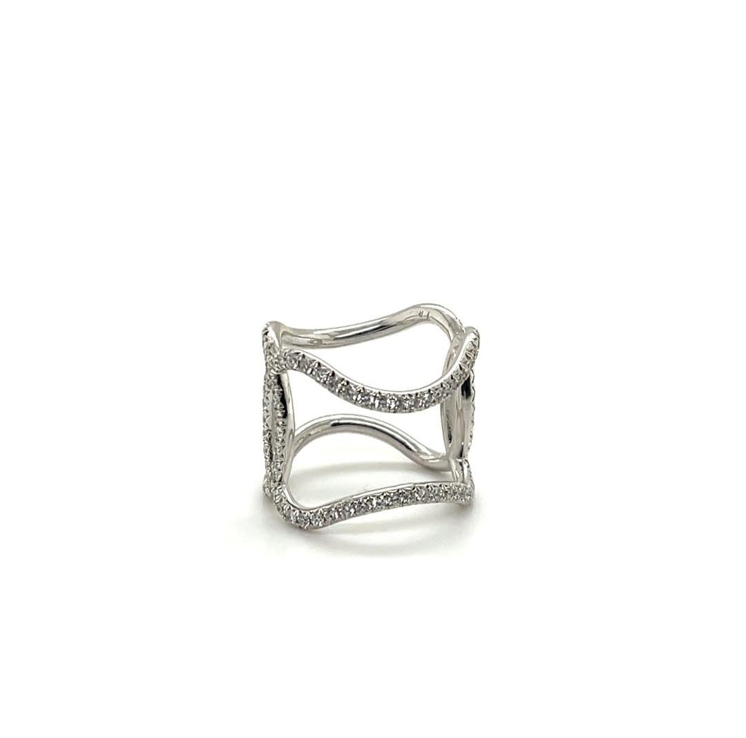 R-CC100, 18k White Gold, One of a Kind Ring For Sale 1