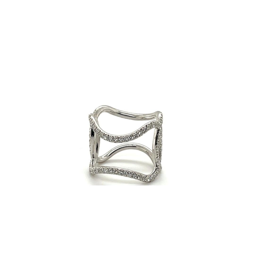 R-CC100, 18k White Gold, One of a Kind Ring For Sale 2
