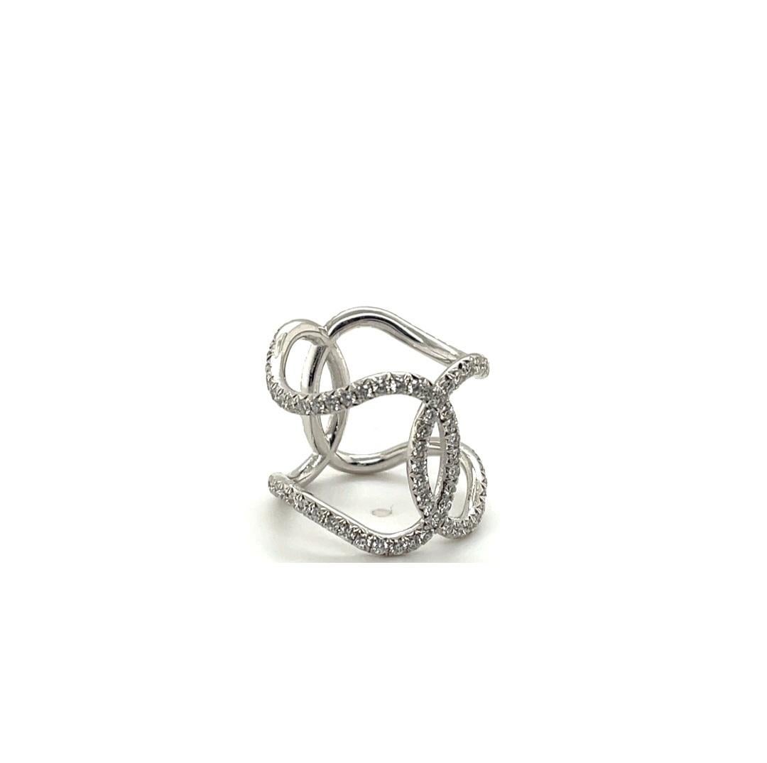 R-CC100, 18k White Gold, One of a Kind Ring For Sale 3