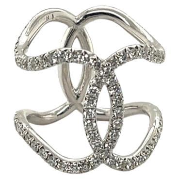 R-CC100, 18k White Gold, One of a Kind Ring