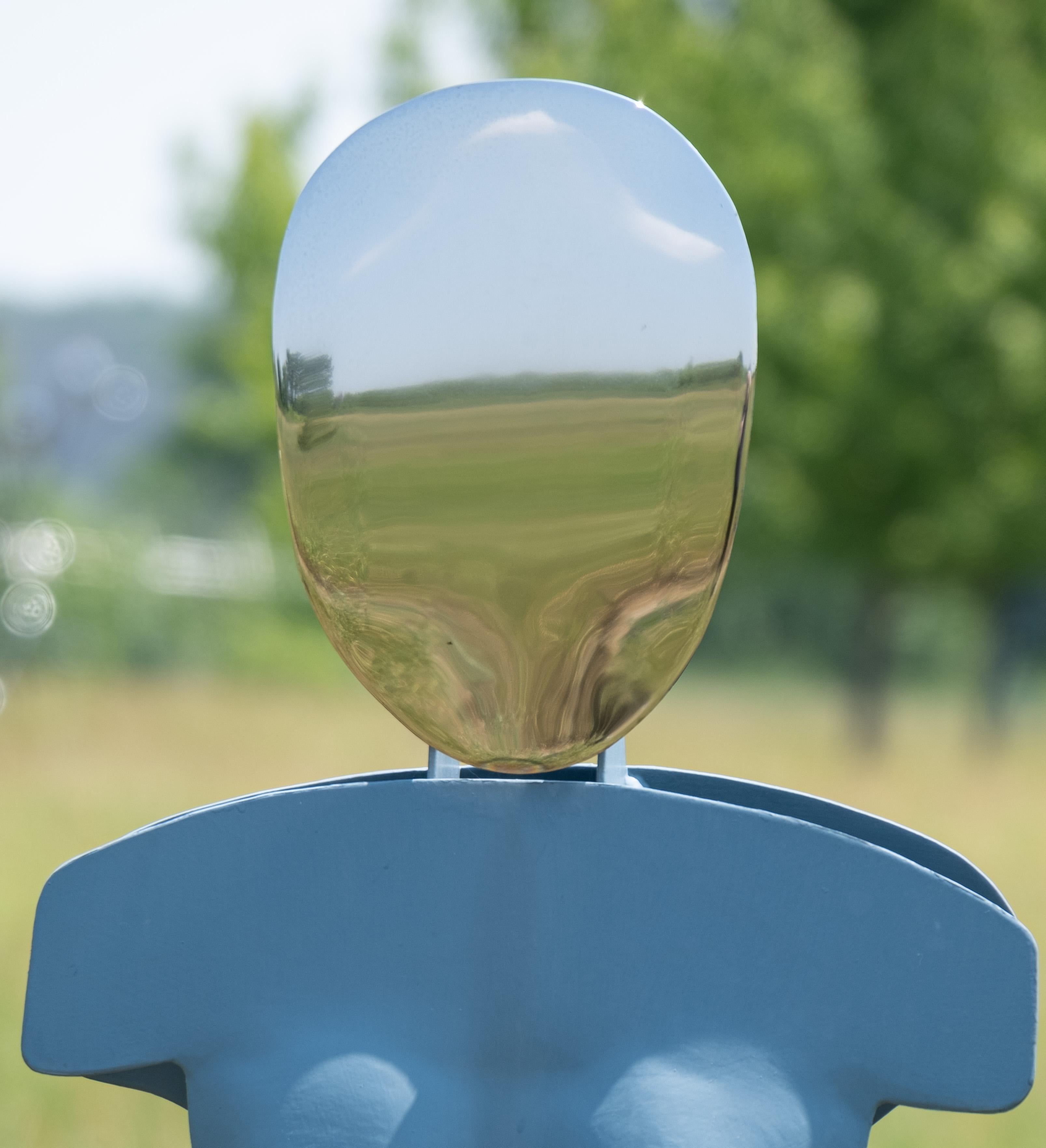 Looking at You, Looking at Me, Looking at You - sculpture d'extérieur ludique en acier en vente 5