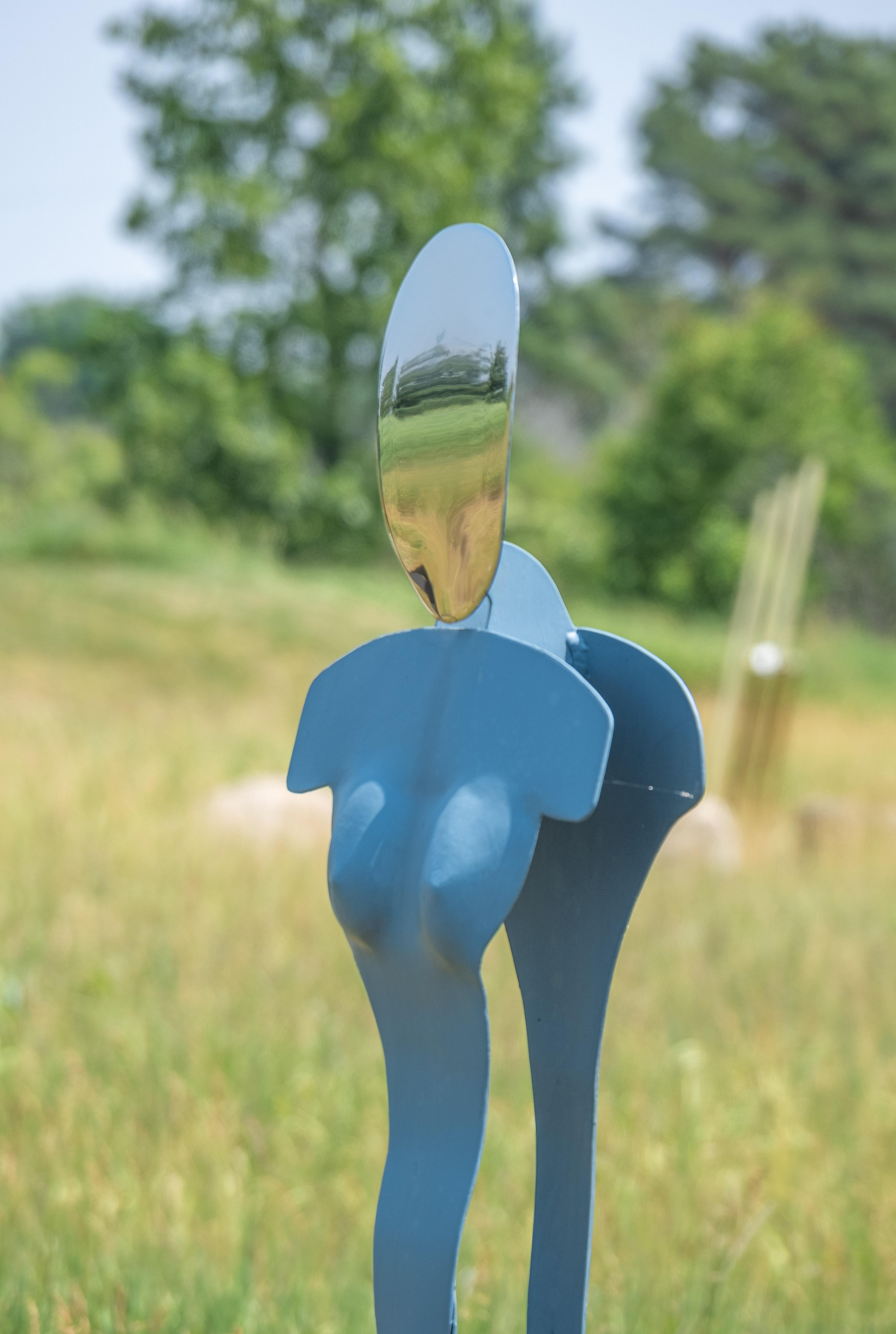 Looking at You, Looking at Me, Looking at You - sculpture d'extérieur ludique en acier en vente 3