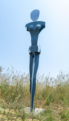 Looking at You, Looking at Me, Looking at You - playful, steel outdoor sculpture