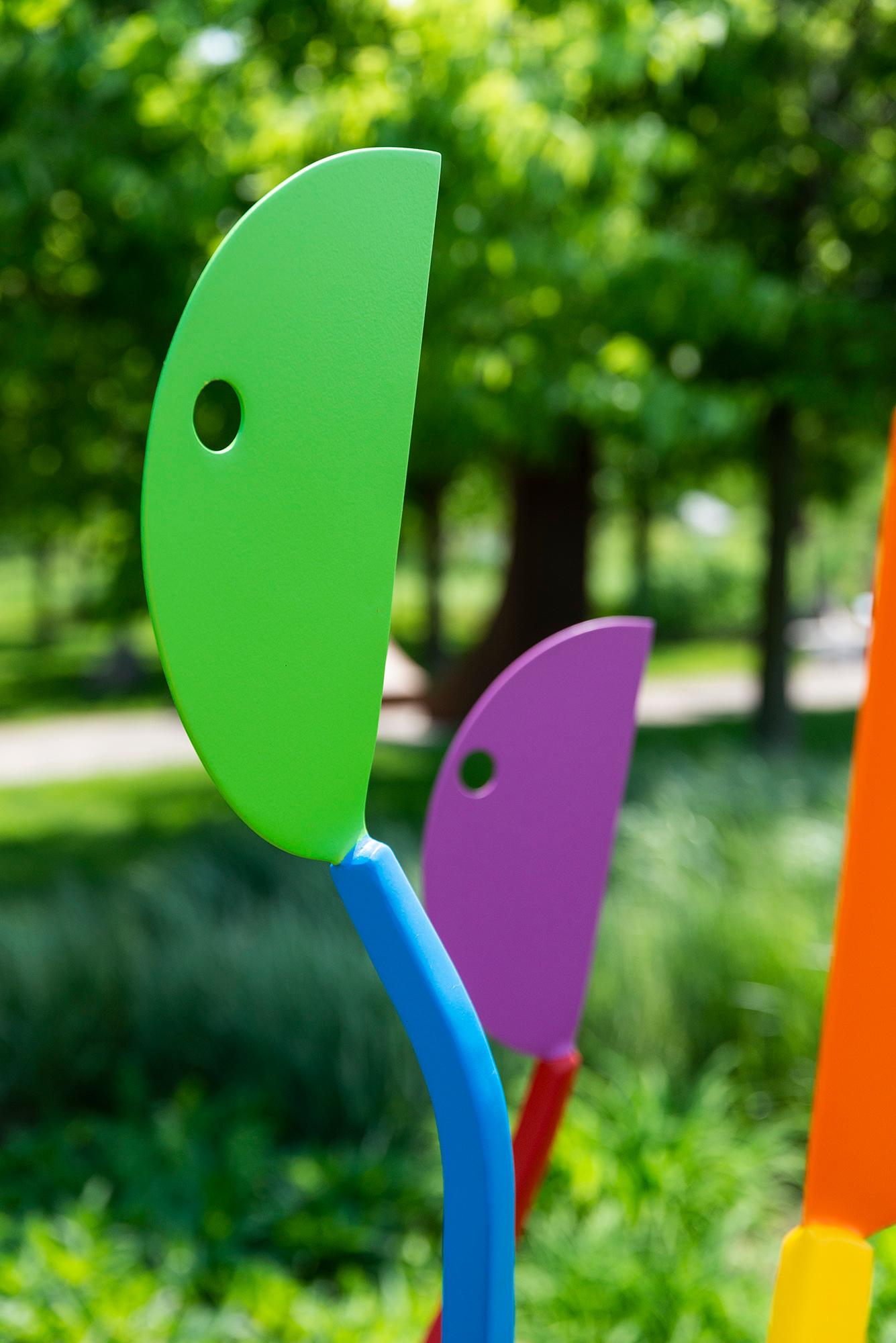 Red, Yellow and Blue - sculpture minimaliste et abstraite en acier peint par poudrage en vente 7