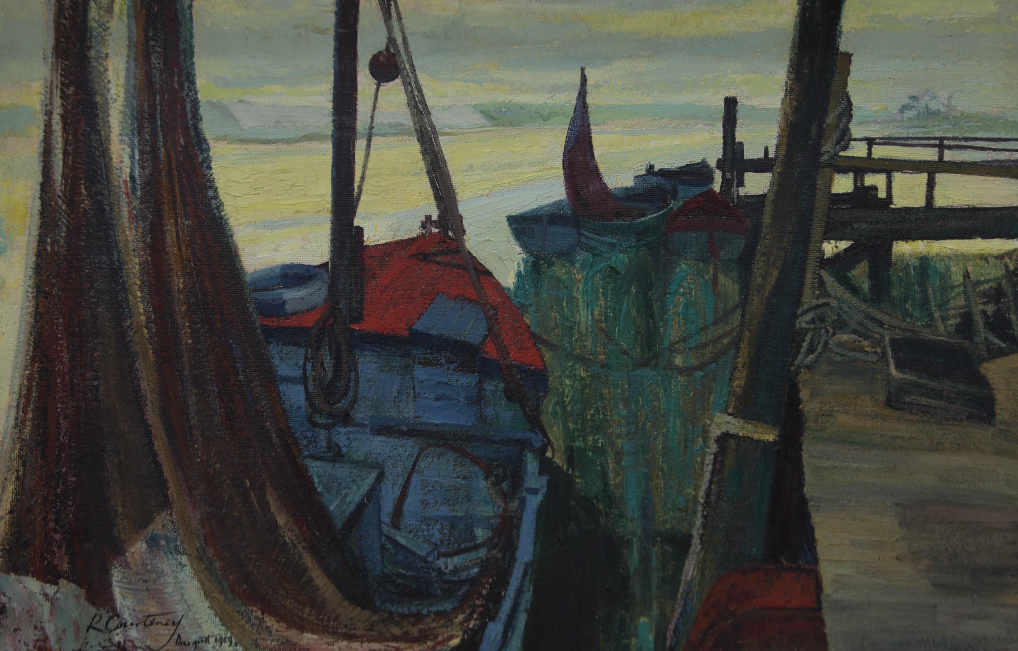 R. Courtney - 1959 Oil, The Fishing Boats For Sale 1