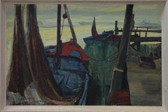 R. Courtney - 1959 Oil, The Fishing Boats