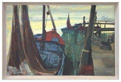 R. Courtney - 1959 Oil, The Fishing Boats