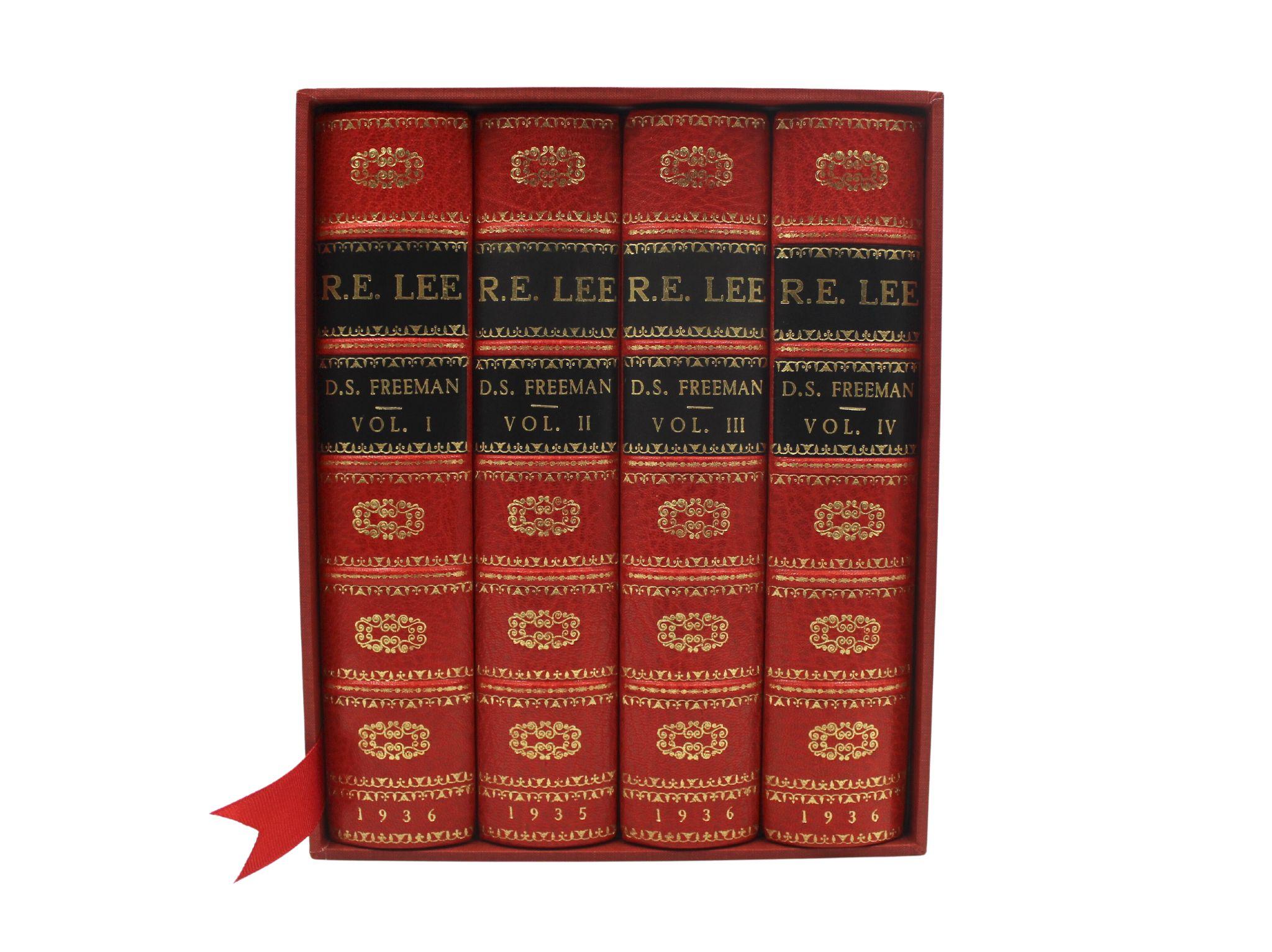Américain R. E. Lee : Une biographie de Douglas Southhall Freeman, ensemble de quatre volumes, 1936 en vente