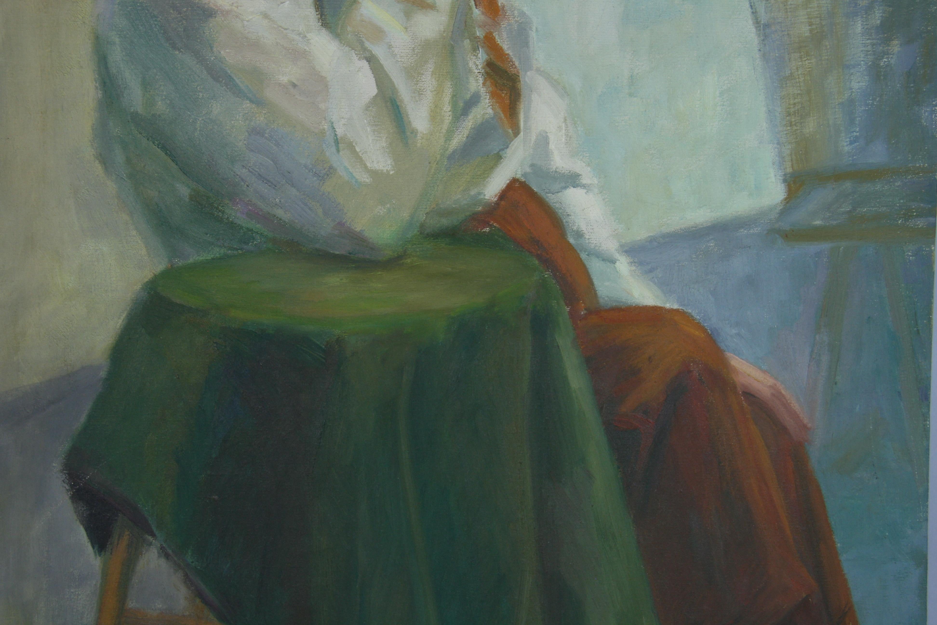 French Artist at his Easel Oversized oil Painting For Sale 7