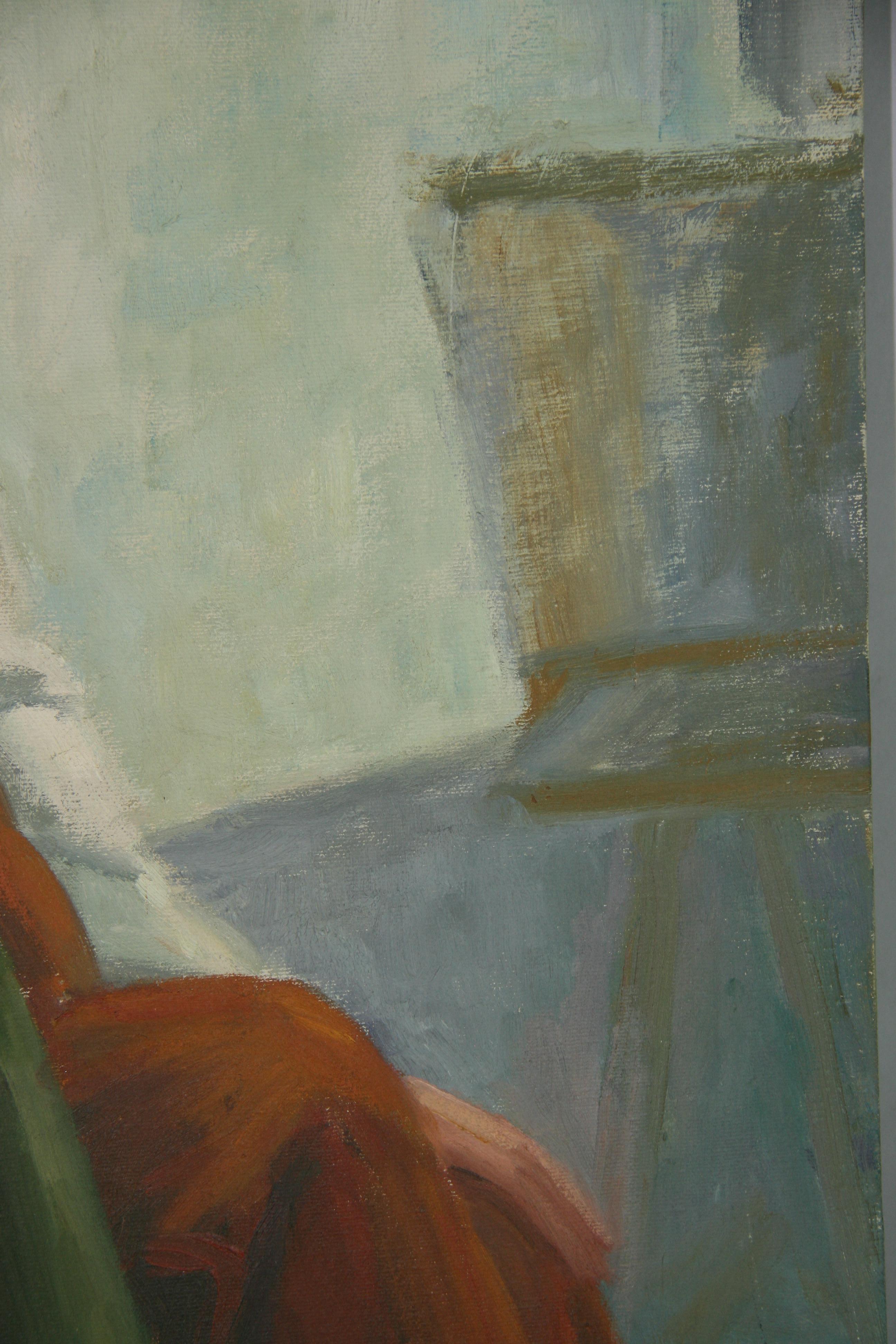 French Artist at his Easel Oversized oil Painting For Sale 5