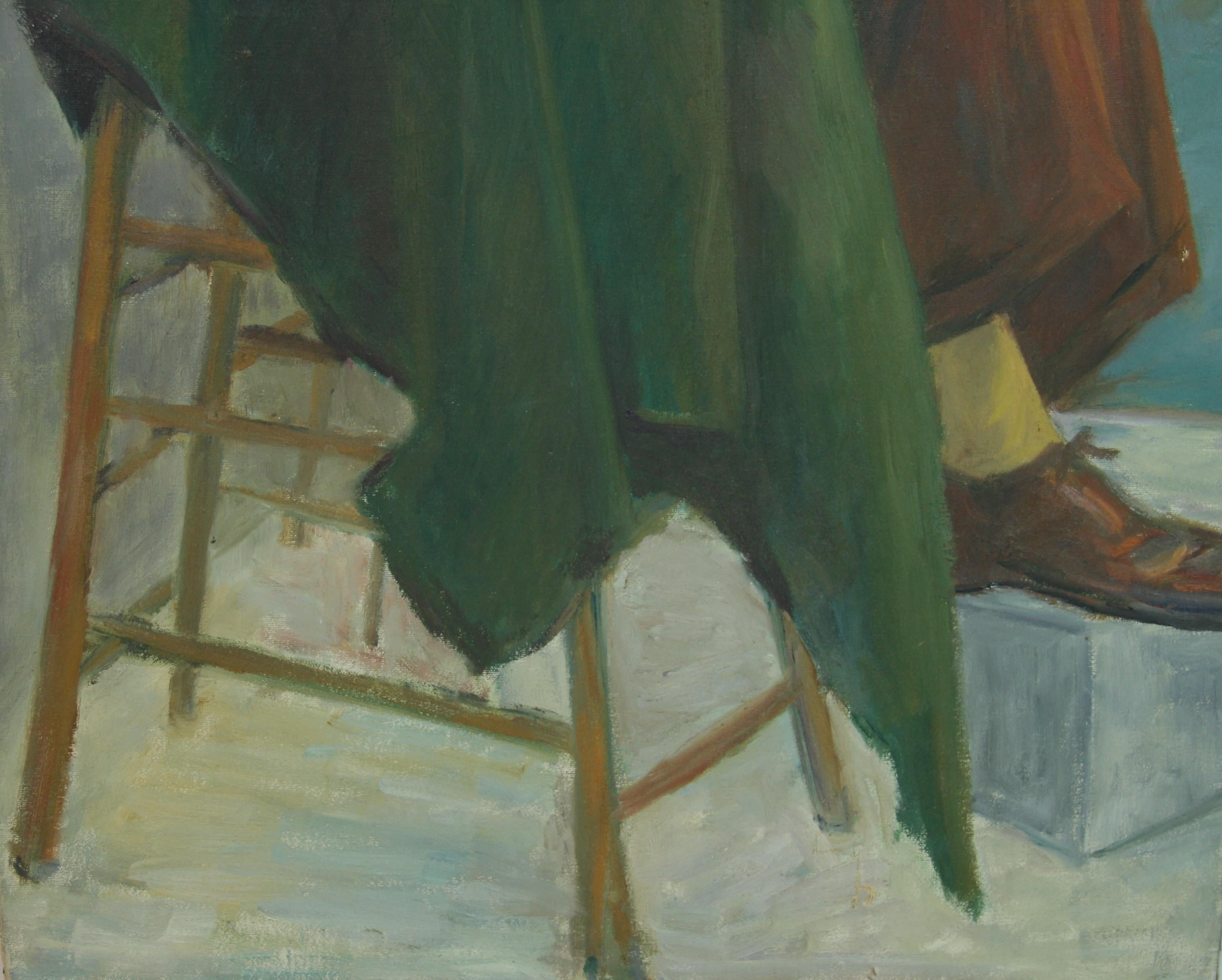 French Artist at his Easel Oversized oil Painting For Sale 6