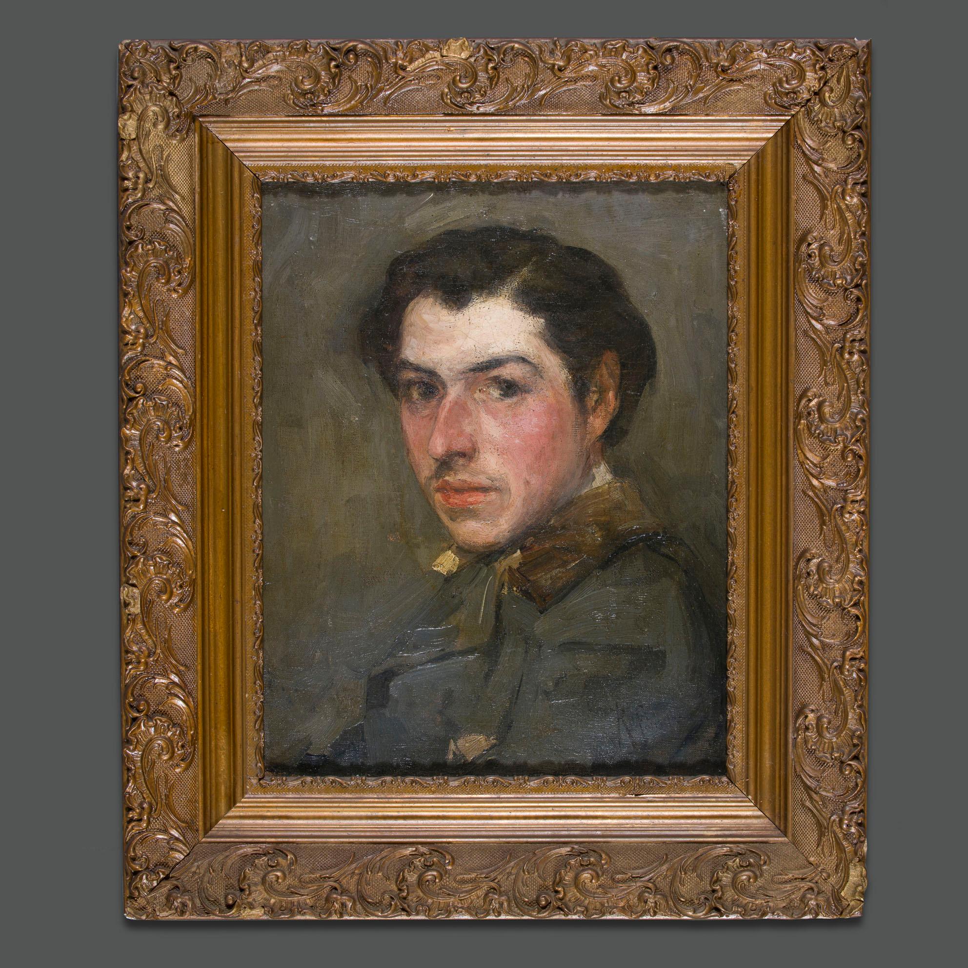 Beautiful, deep oil on canvas painting depicting a young man facing the viewer with a very intense expression.
It bears the signature R. Fontana in the lower right-hand corner; the style, period and brushstroke point decisively toward attribution to