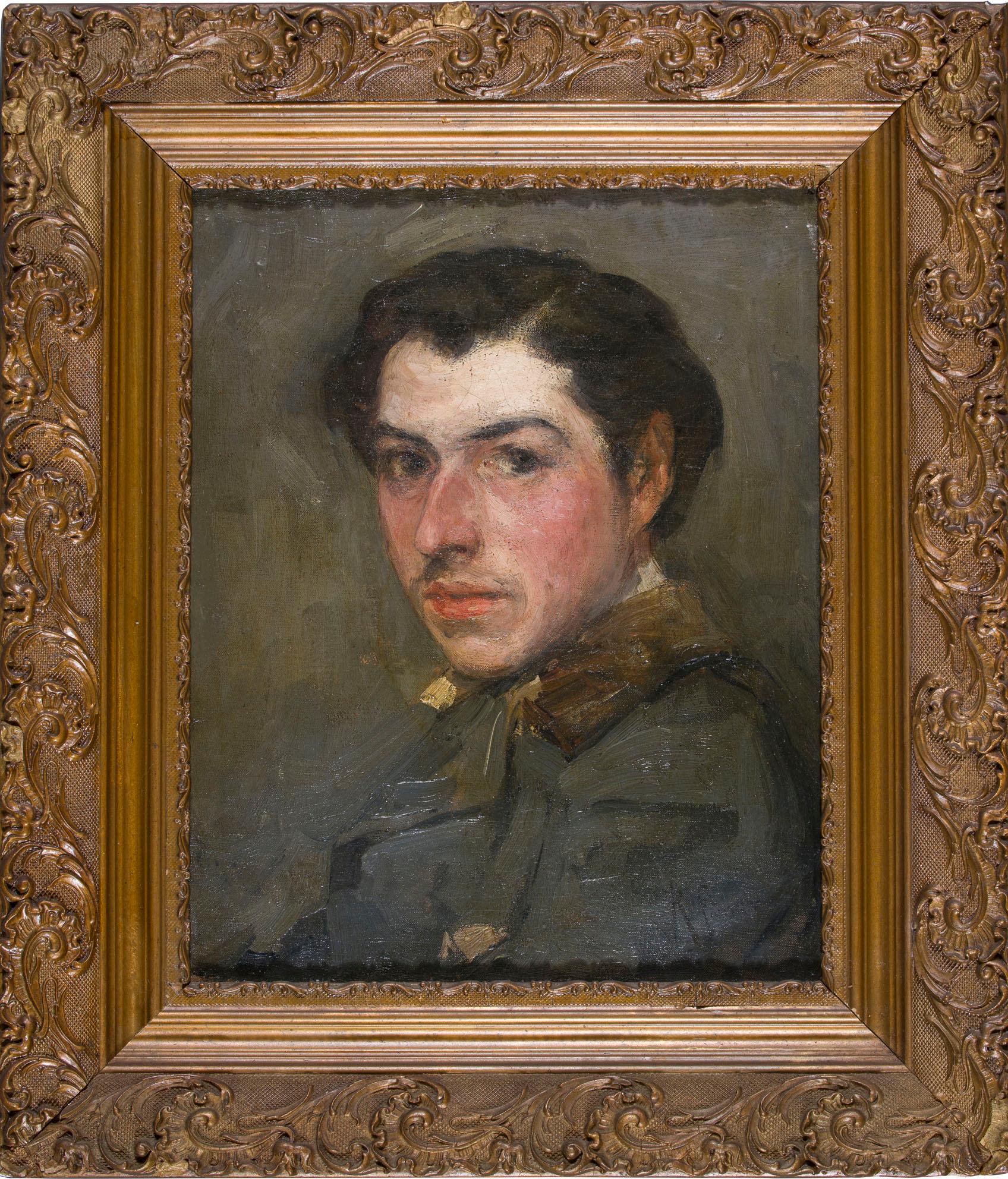 R. Fontana Signed 19th Century Italian Portrait Painting In Good Condition In Roma, IT