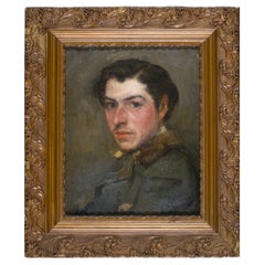 Antique R. Fontana Signed 19th Century Italian Portrait Painting 