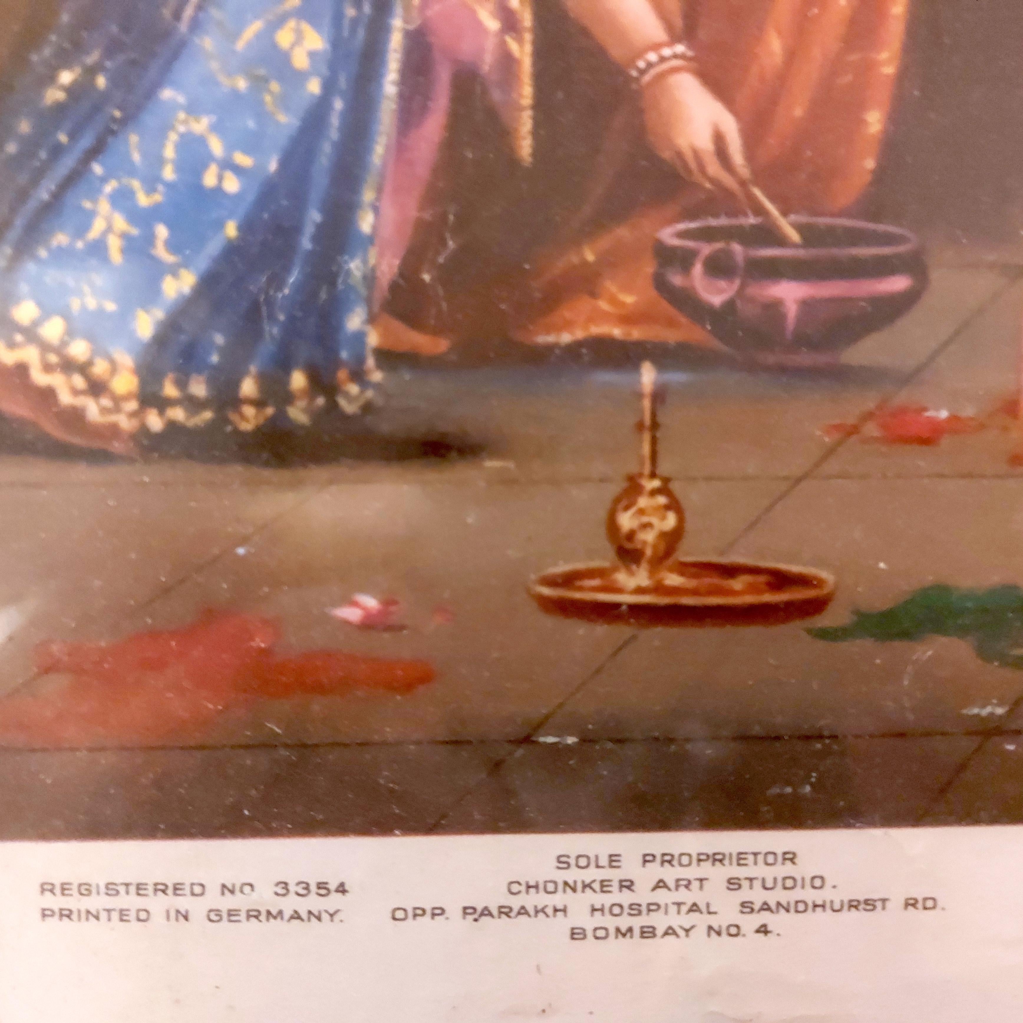 Indien, ein Paar Sammlerdrucke, frühes 20. Jahrhundert, Göttin der Epoche, antik  im Angebot 11