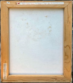 Oil on Canvas Painting Still Life of Red and Pink Floral in Terra Cotta Pot