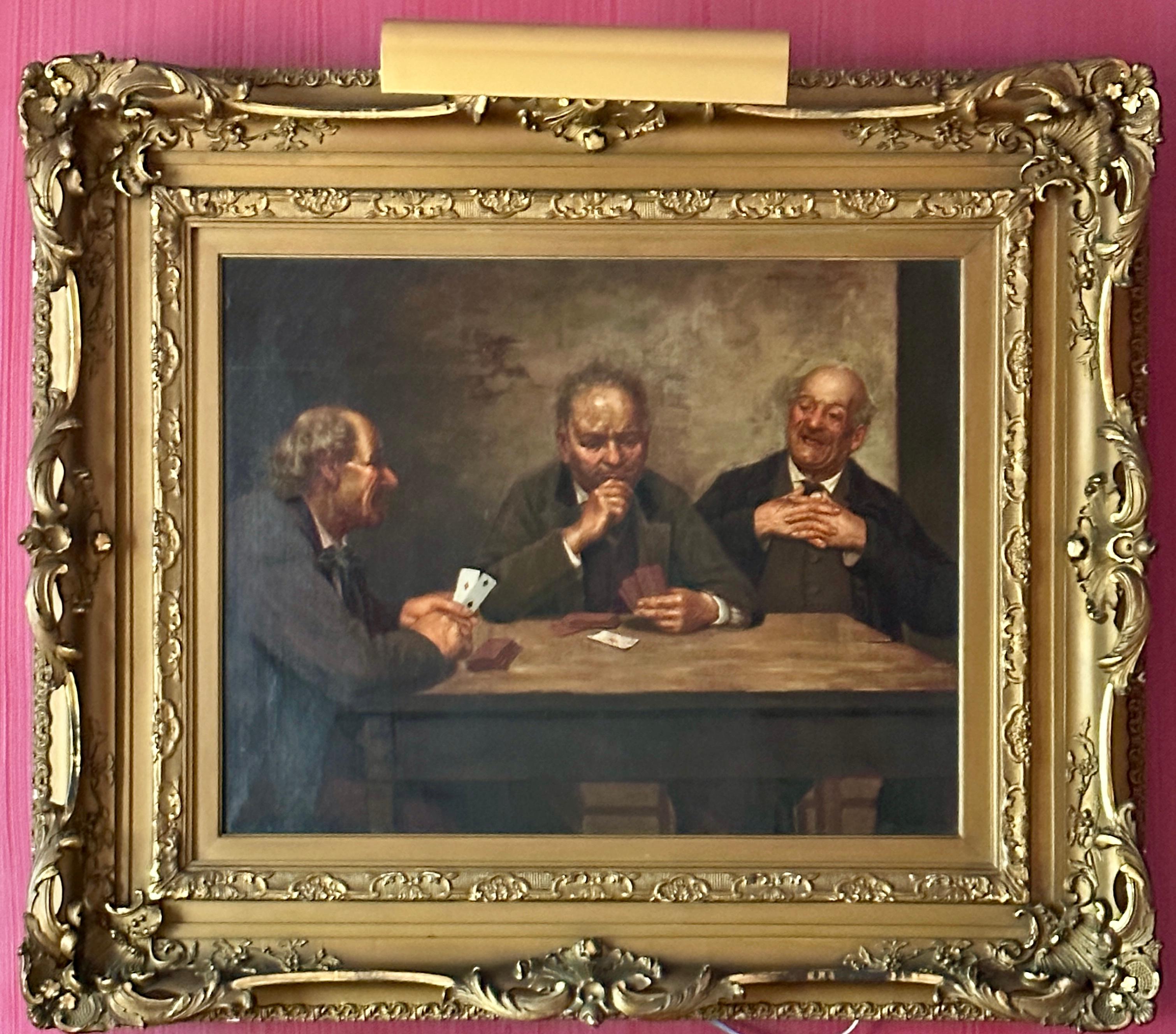 Card Players - Painting by R. Gentile