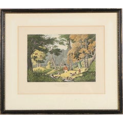 Antique Hand-Colored Etching after John Havell Jr. "Pheasant Shooting"