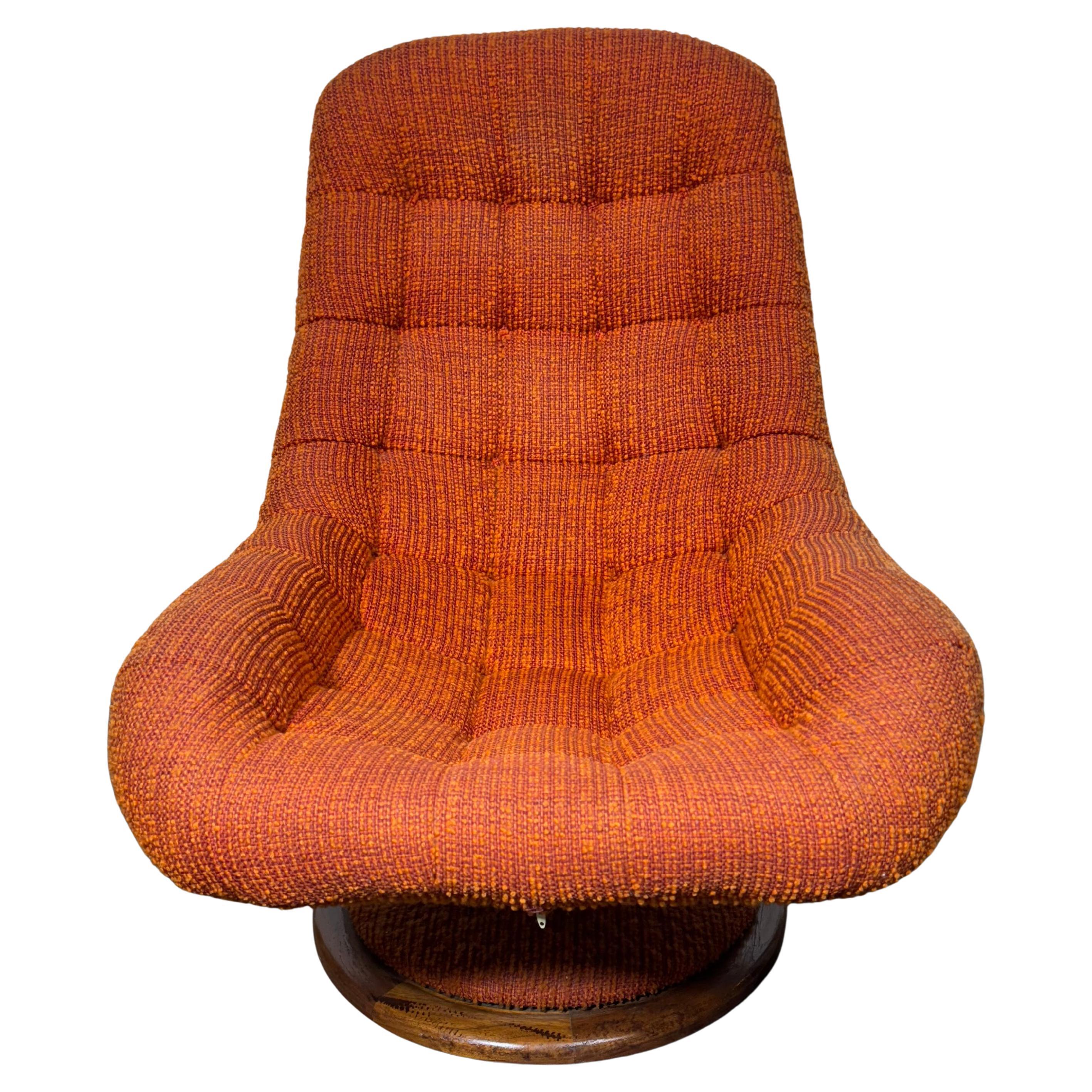 R. Huber Danish Modern / Space Age Teak Swivel 
