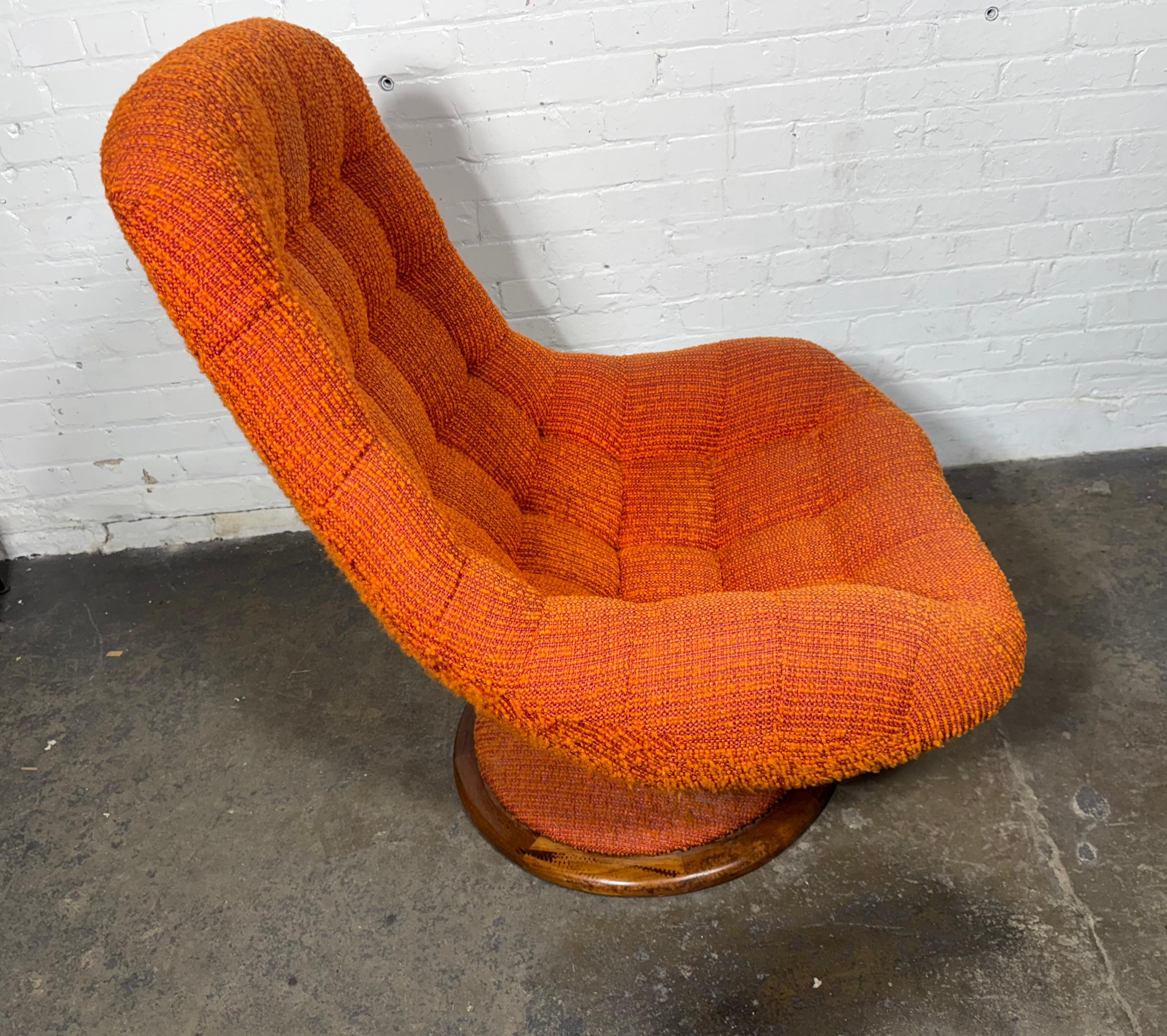 R. Huber Danish Modern / Space Age Teak Swivel 