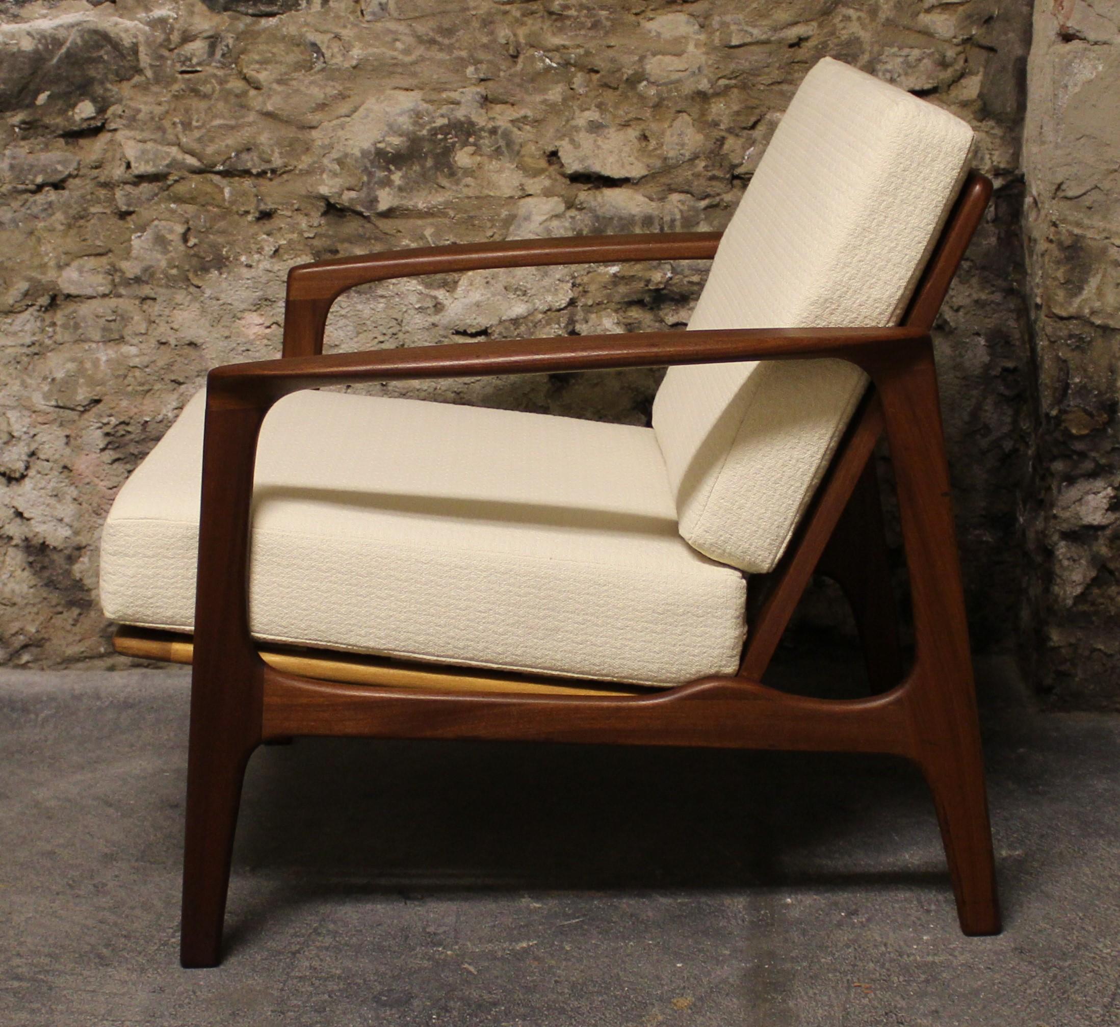 R. Huber Mid-Century Modern Teak Sofa and Chair Set 3