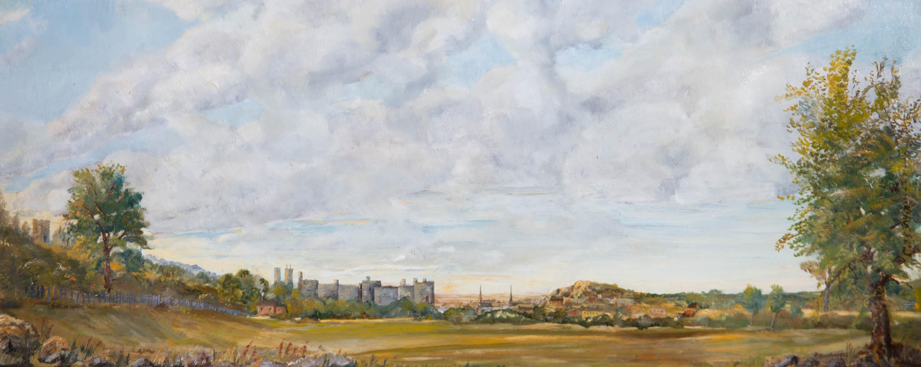 R. Humphreys - 20th Century Oil, Castle in a Landscape 1
