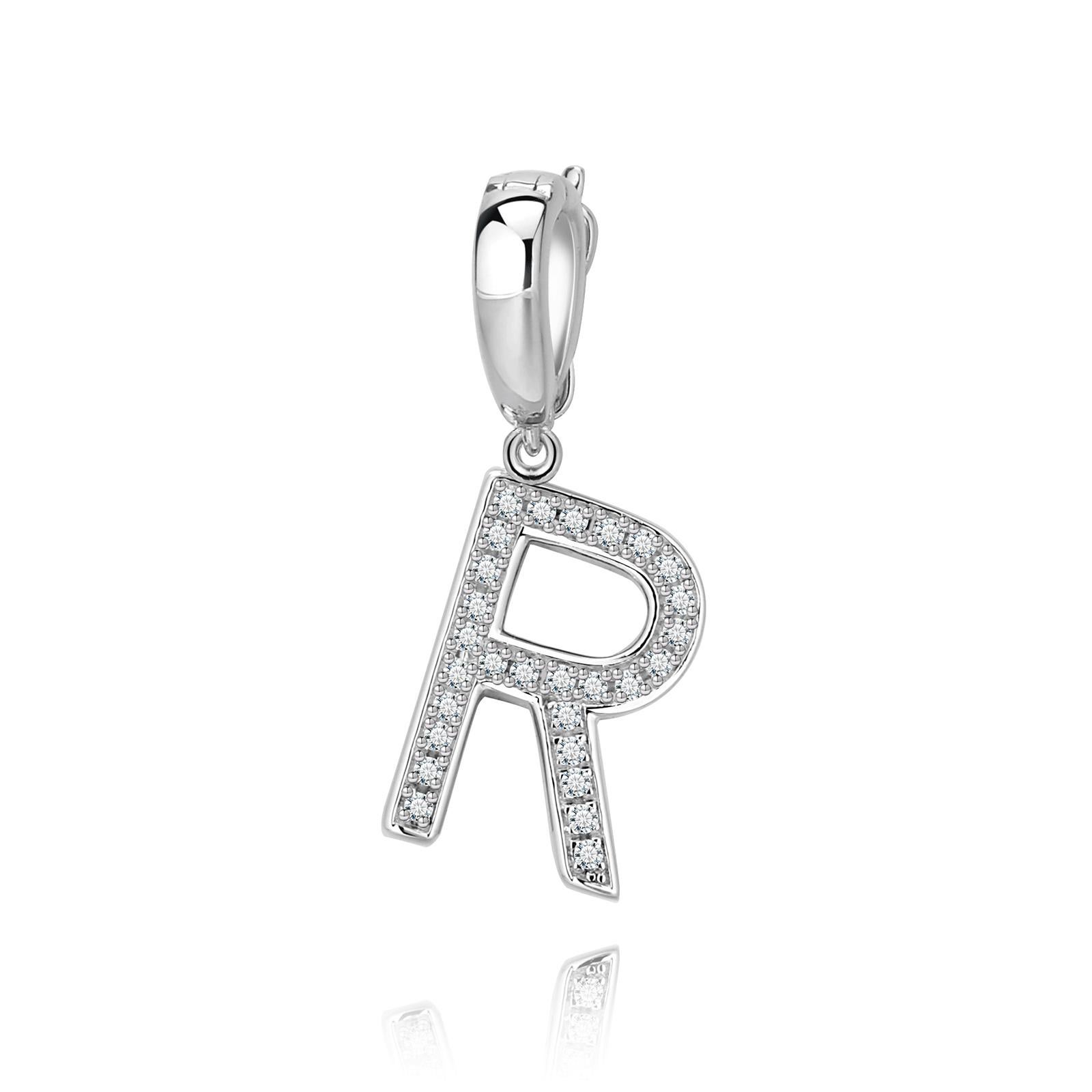 Modern R Initial Pendant/Charm For Sale