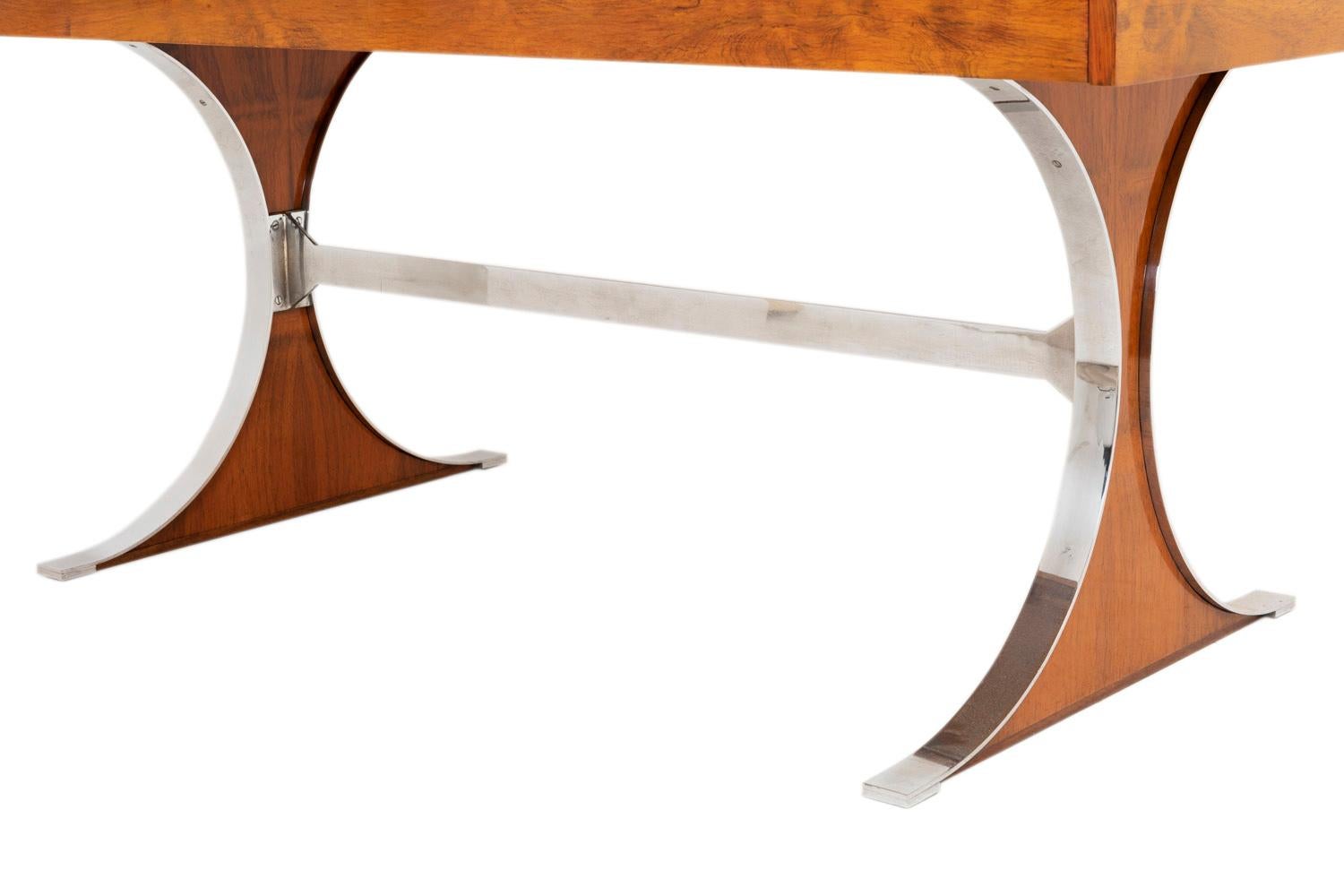R.-J. Caillette, Sylvie Table, Rosewood and Stainless Steel, Charron Ed., 1961 5