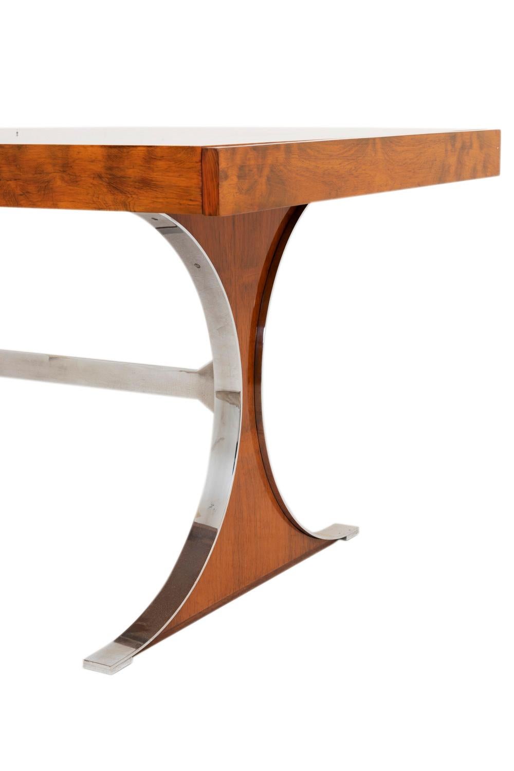 R.-J. Caillette, Sylvie Table, Rosewood and Stainless Steel, Charron Ed., 1961 7