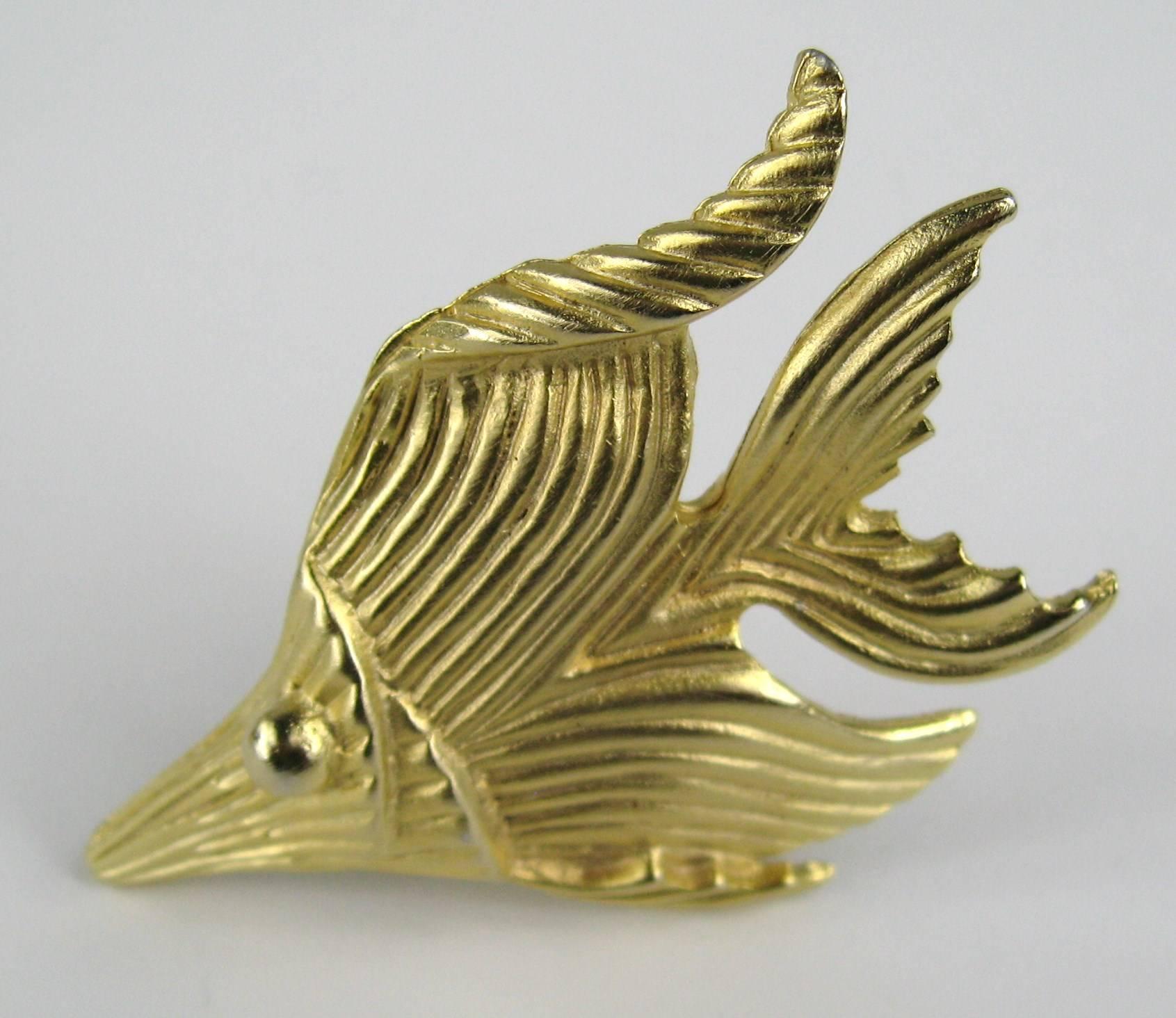  R J GRAZIANO Ohrringe Angelfish Neu, nie getragen - 1980er Jahre im Zustand „Neu“ im Angebot in Wallkill, NY