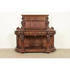 R. J. Horner Renaissance Revival Oak Sideboard or Bar Cabinet, Circa 1880s