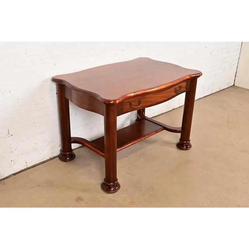 Brass R. J. Horner Style American Empire Writing Desk or Library Table, Circa 1890s For Sale