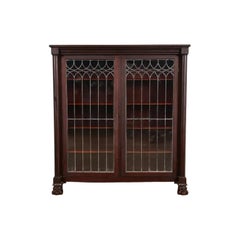 R. J. Horner Style Antique American Empire Carved Mahogany Bookcase, Circa 1890s