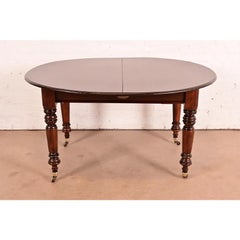 R. J. Horner Style Antique Victorian Carved Mahogany Dining Table, Refinished