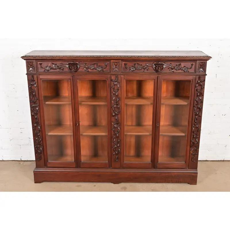 Vittoriano R. J. Horner - Mobile libreria doppio in stile vittoriano antico, circa 1890 in vendita