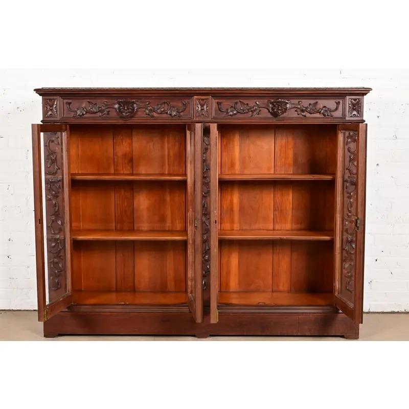 XVIII secolo R. J. Horner - Mobile libreria doppio in stile vittoriano antico, circa 1890 in vendita