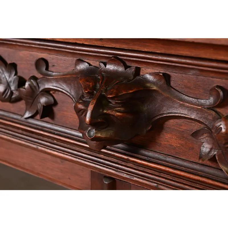 R. J. Horner - Mobile libreria doppio in stile vittoriano antico, circa 1890 in vendita 1