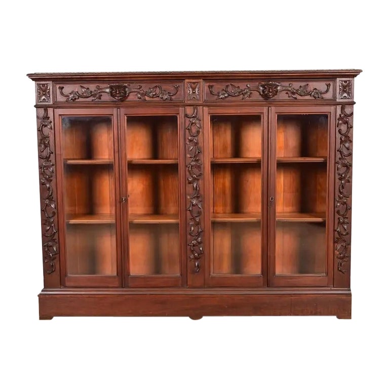 R. J. Horner - Mobile libreria doppio in stile vittoriano antico, circa 1890 in vendita