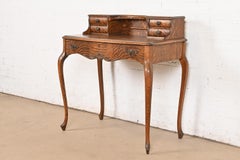 R. J. Horner Style Antique Victorian Tiger Oak Ladies Writing Desk, Circa 1890