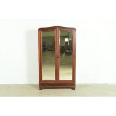 R. J. Horner Victorian Mahogany Mirror Front Armoire Dresser, Circa 1890s